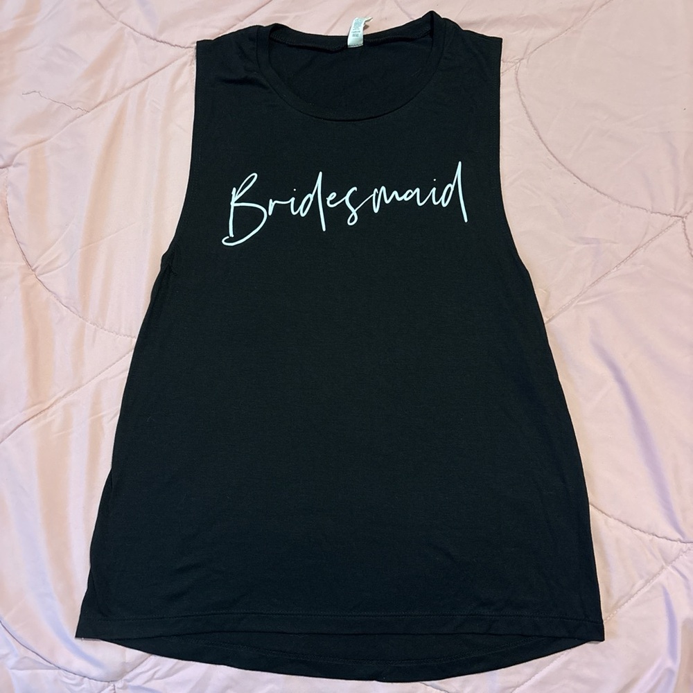 Black Bridesmaid Tank Top